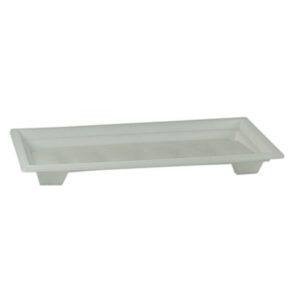 Tavă colectoare AFRISO – plastic (PE) alb, 600 x 300 mm