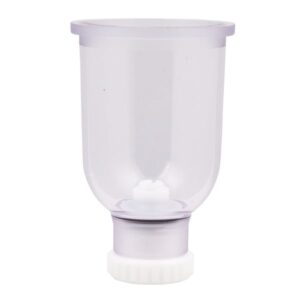 Cană filtrantă AFRISO scurtă, din plastic – cu dispozitiv de golire