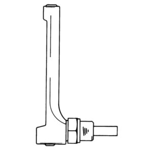 Termometru pentru mașină în formă de V AFRISO - VMTh 150 0>120C 100mm G1>2B Ms Angle90