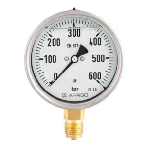 Manometru AFRISO Bourdon tub glicerină – RF100Gly -1>+1.5bar G1>2B rad K1.0 D801