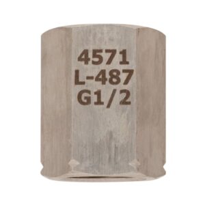 Manșon de prindere AFRISO DIN 16283 – G1>2 stânga x G1>2, oțel inoxidabil 316Ti