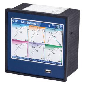 Display de proces multicanal MPA 20 (P:AC/DC 85–260 V / D:Port USB-Host spate + Ethernet 10 Mbit/s / modul:12 x releu SPST 1A) + Ramă etanșare IP65