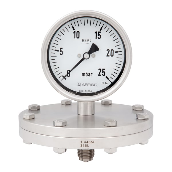 Manometru cu membrană pentru aplicații chimice PF160Ch | 85951402