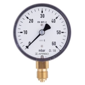 Manometru standard cu arc capsulă AFRISO - KP63 0>25mbar G1>4B rad Kl.1.6 D201