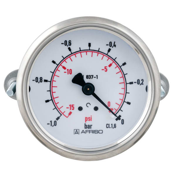 Manometru standard cu tub Bourdon AFRISO – RF40 0>16bar G1>8B ax Kl.1.6 D251 | 85016251