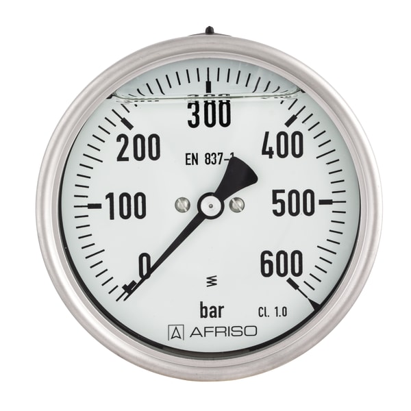 Manometru glicerina cu tub Bourdon AFRISO – RF100Gly 0>4bar G1>2B ax Kl.1.0 D811 | 85213811