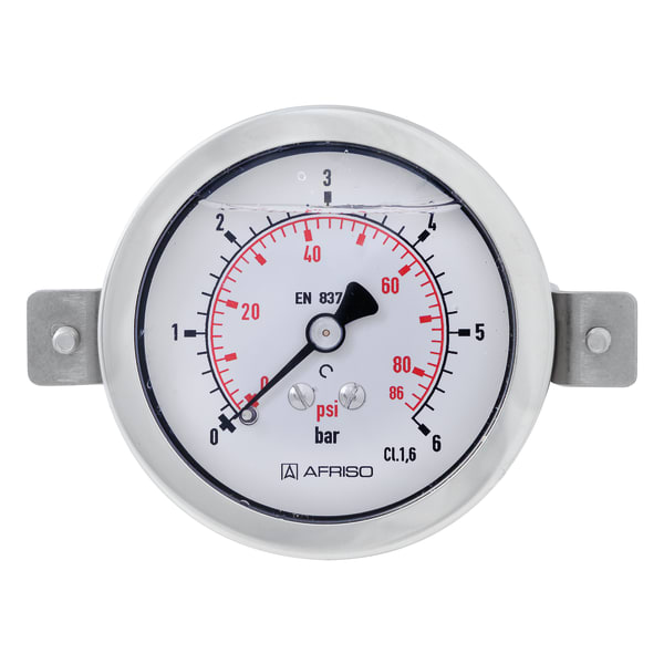 Manometru glicerin tub Bourdon AFRISO – RF63Gly 0>4bar G1>4B ax Kl.1.6 D751 | 85113751